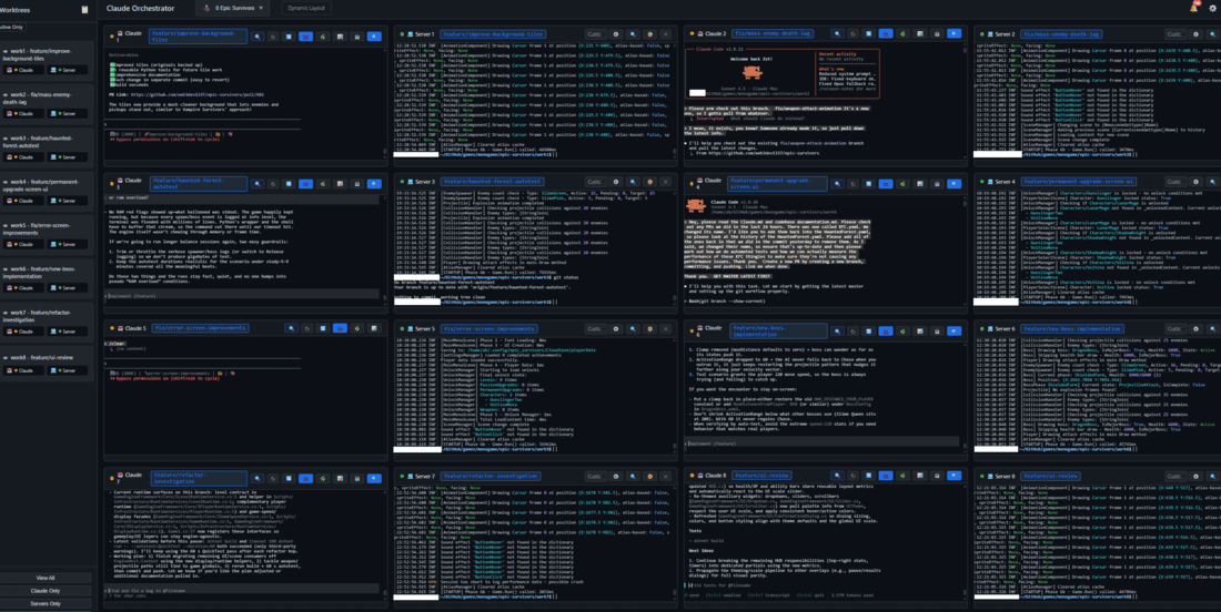 Claude Orchestrator Epic Survivors - AI agent coordination system
